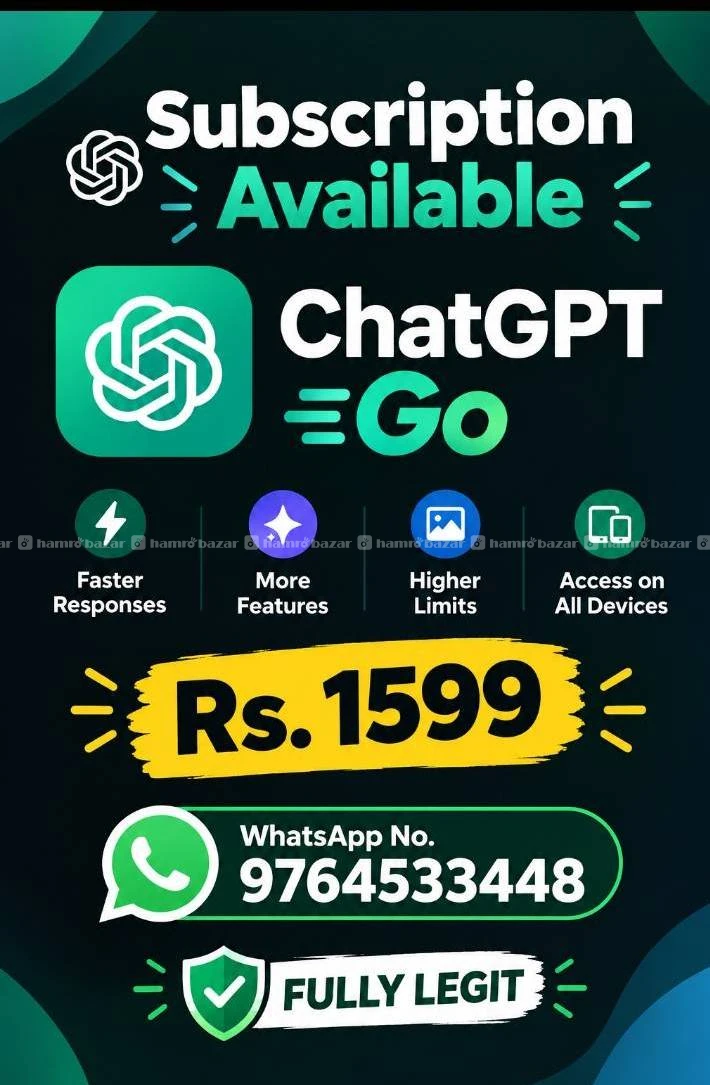 Chatgpt Go subscription available!!!