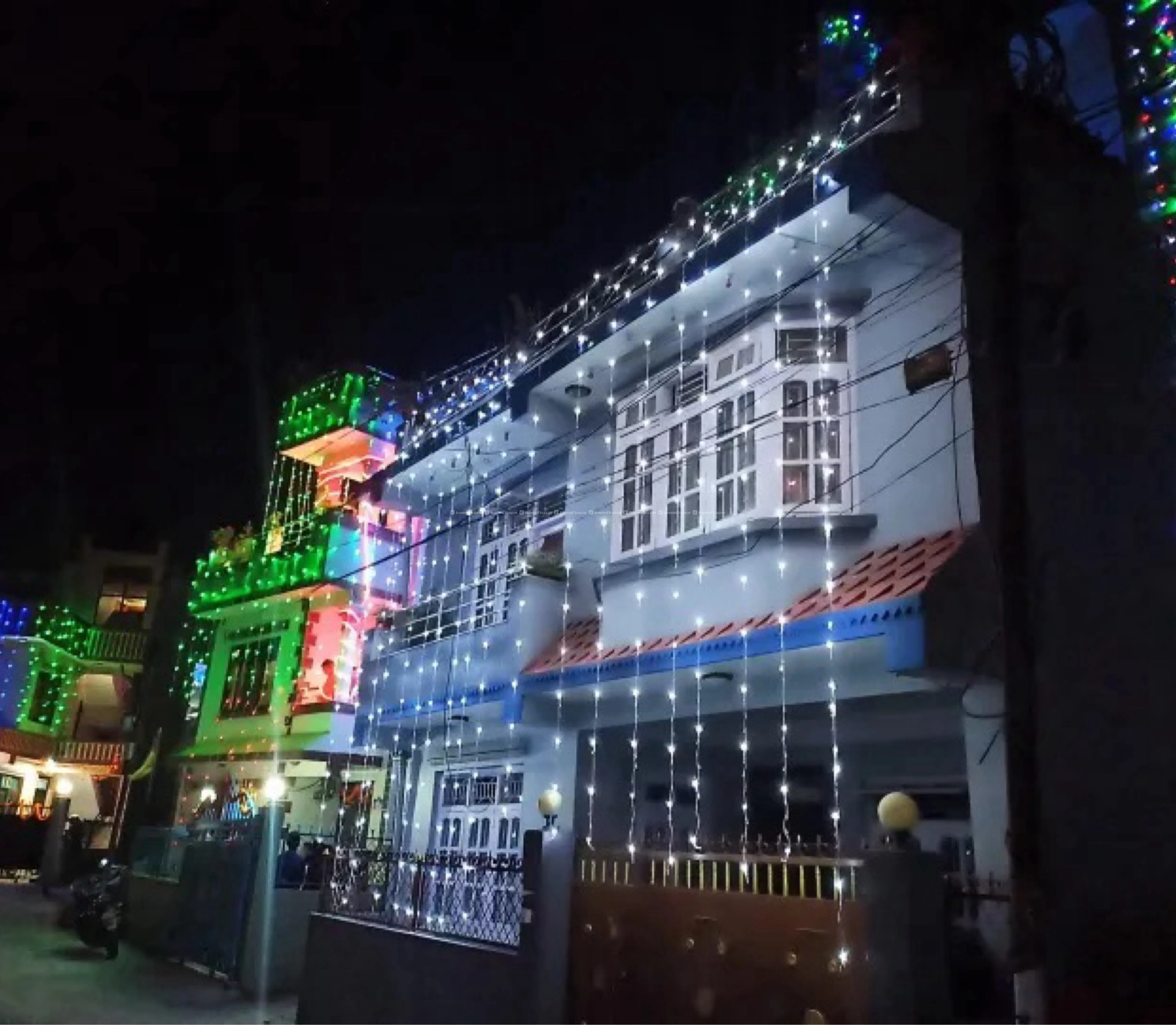 10/20 Tihar water fall light multi color new