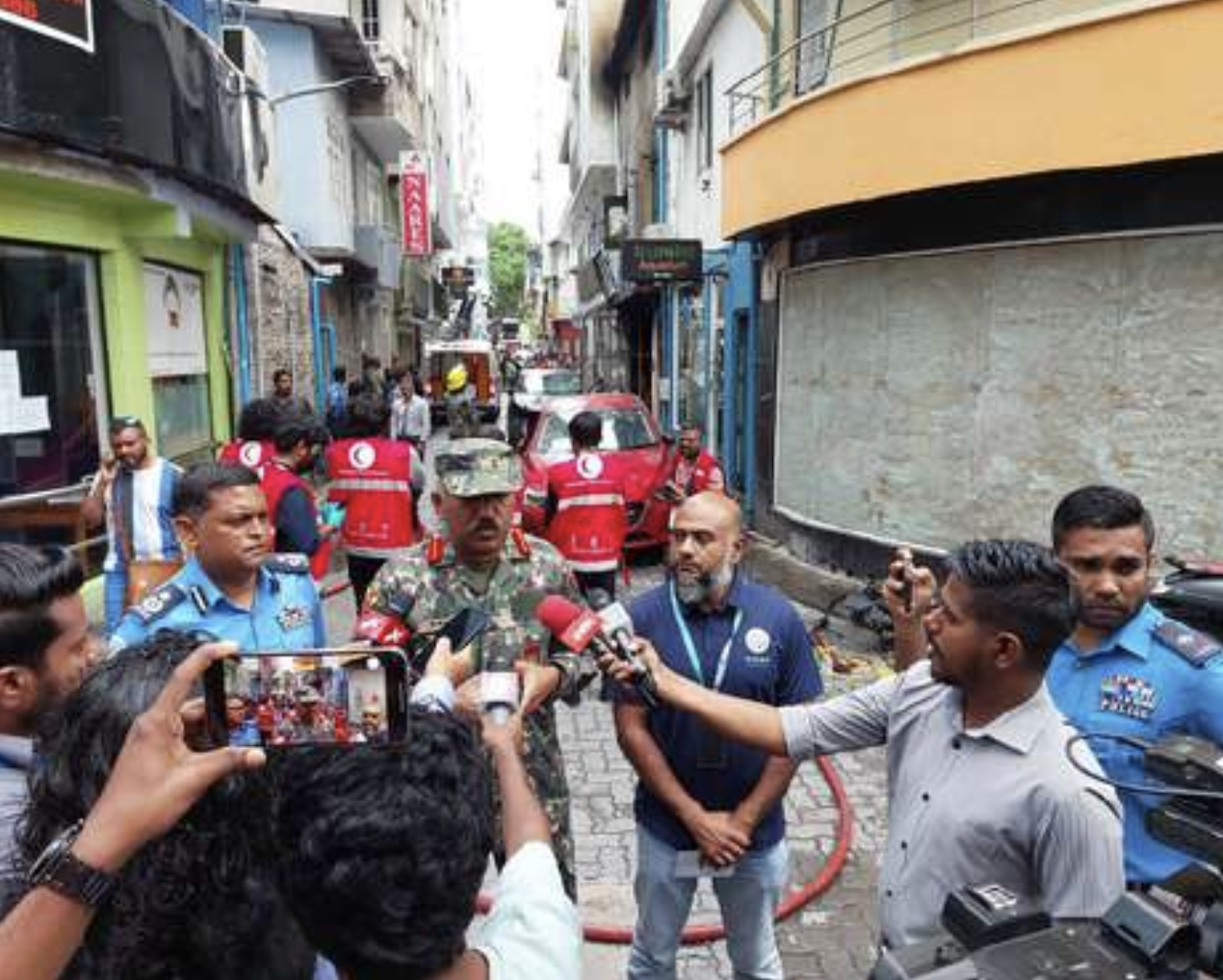 Press briefing during an emergency response | Photo: NDMA