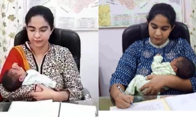 गजब: यह महिला अपने नवजात बच्चे को साथ लेकर कार्यालय में करती है काम, आज सोशल मीडिया पर लोग कर रहे है तारीफ, जानिए उनके बारे मे..