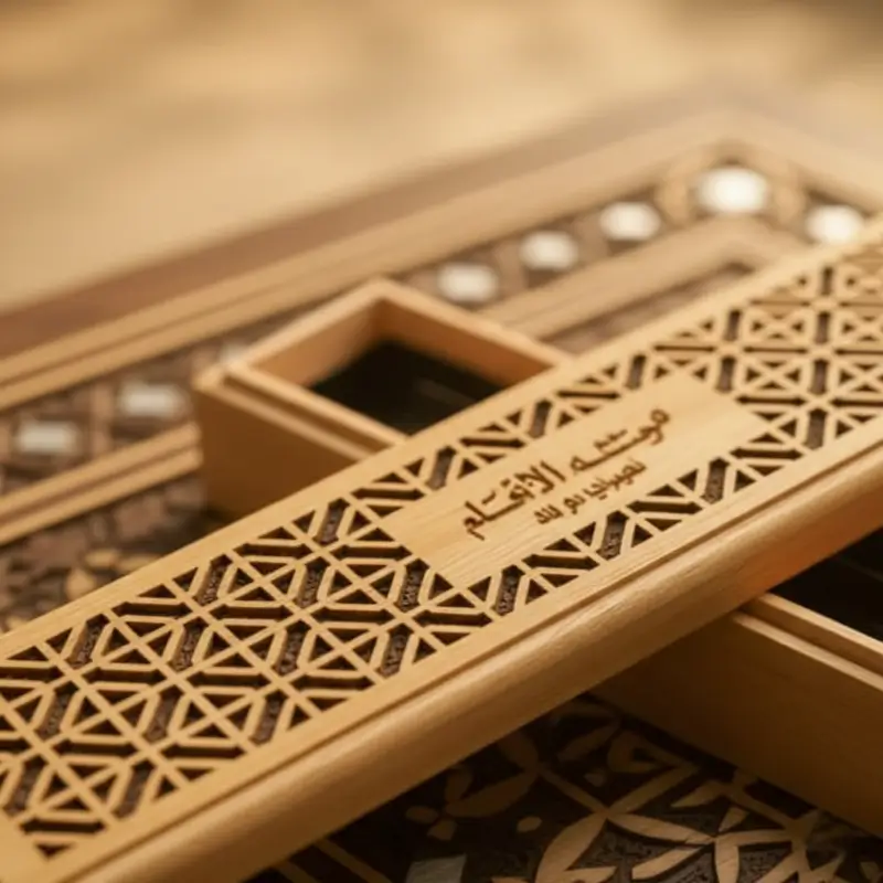 Bakhoor Burner with Bamboo Storage Box