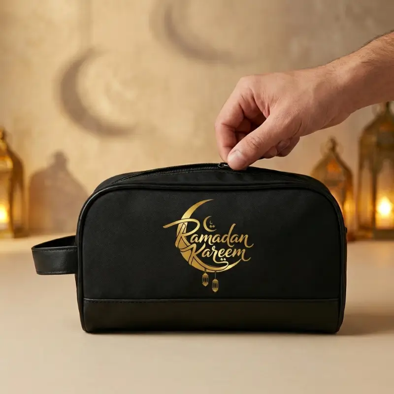 Twill Fabric Utility Pouch with PU Handle