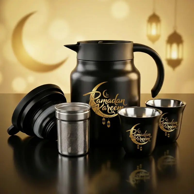 Arabic Tea & Coffee Pot with Cups Set