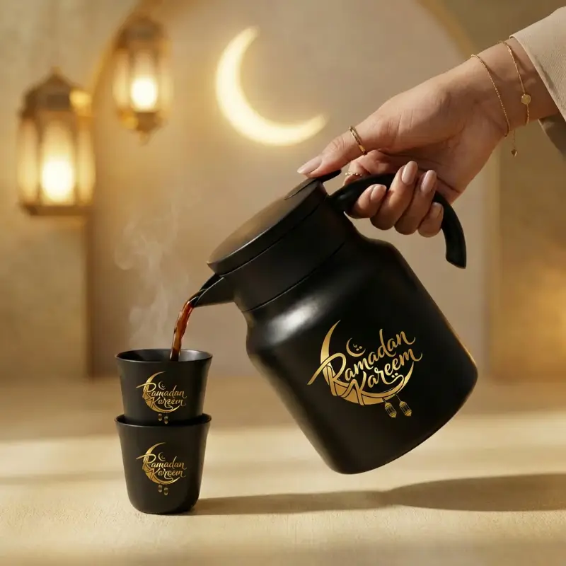 Arabic Tea & Coffee Pot with Cups Set