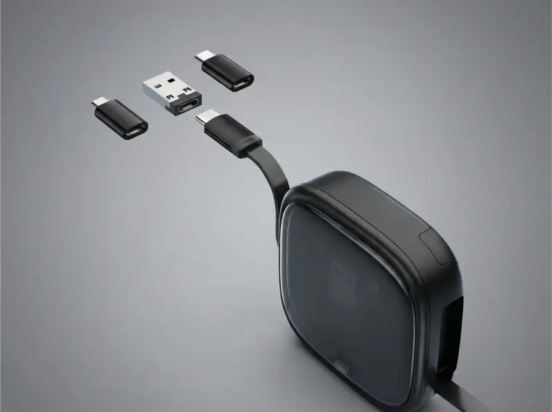 Retractable 60W Fast Charging And Data Cable Set