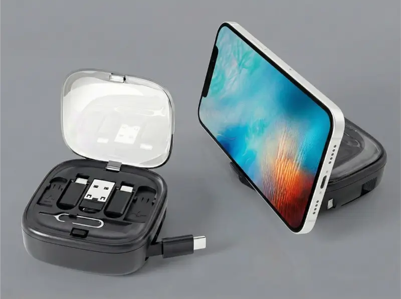 Retractable 60W Fast Charging And Data Cable Set