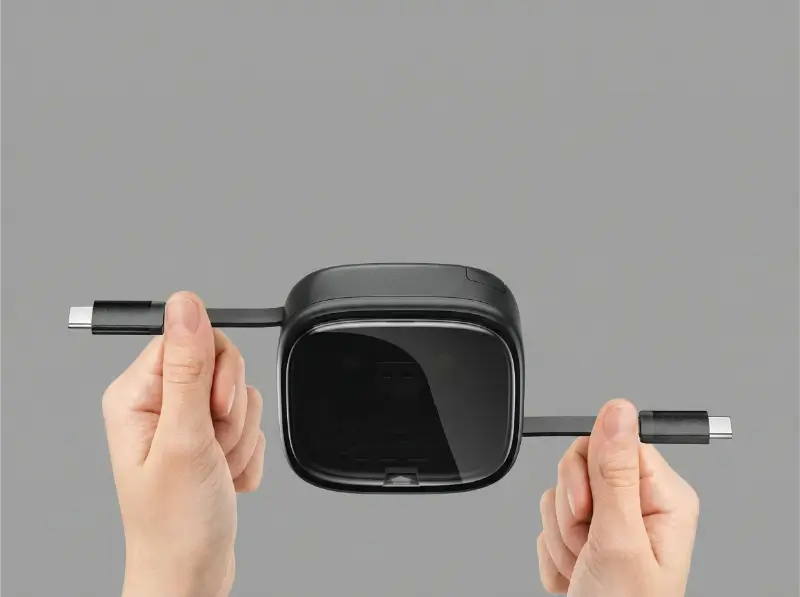 Retractable 60W Fast Charging And Data Cable Set