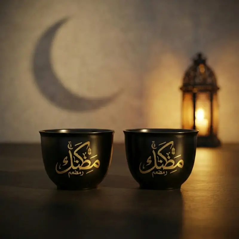 Ramadan Travel Bottle, Coffee Cup & Candle Giftset