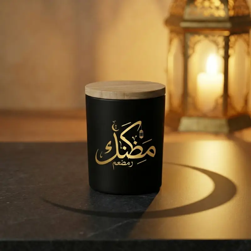 Ramadan Travel Bottle, Coffee Cup & Candle Giftset