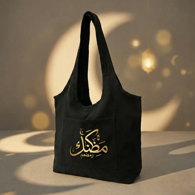 10oz Recycled Cotton Hobo Bag with Front Pocket