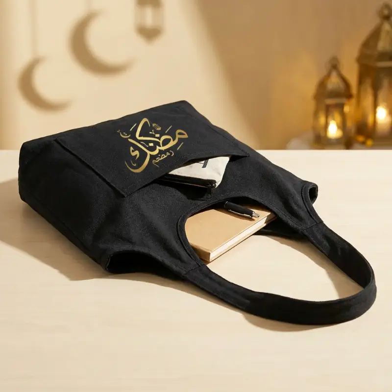 10oz Recycled Cotton Hobo Bag with Front Pocket