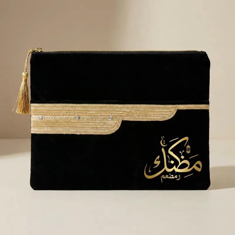 Laptop Sleeve Zipper Pouch with Tassel – Arabic Bisht Embroidery
