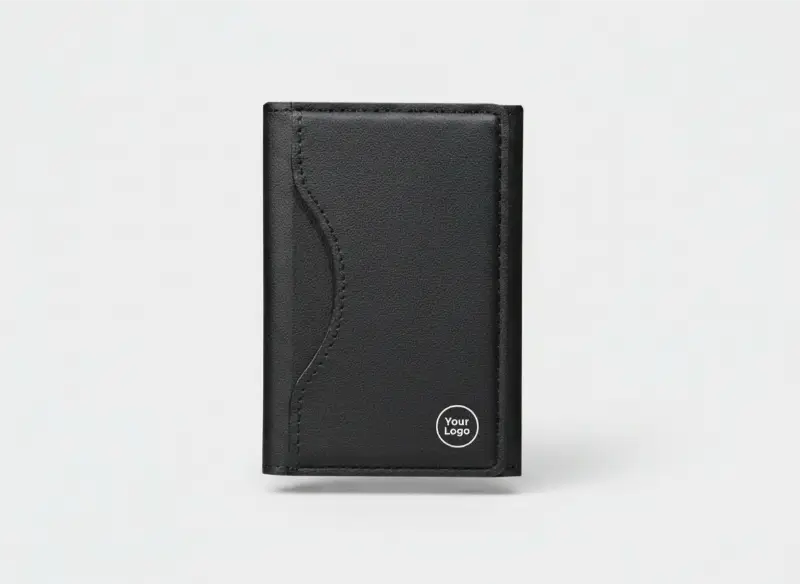 Slim PU Leather Card Holder with MagSafe Attachment