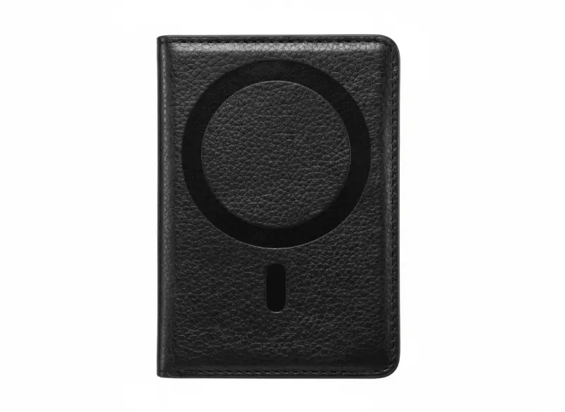Slim PU Leather Card Holder with MagSafe Attachment