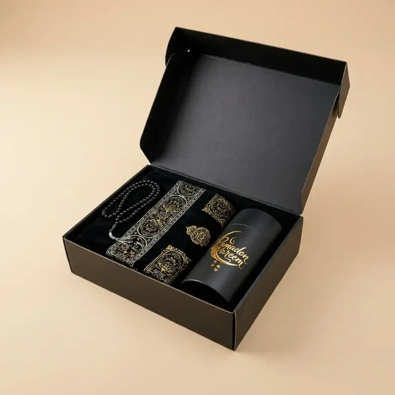 Prayer Mat with Tasbih in Tubular Box