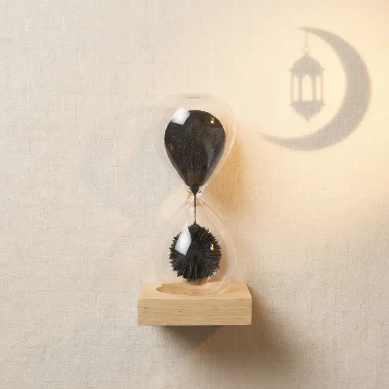 Magnetic Sand Timer with Wooden Base