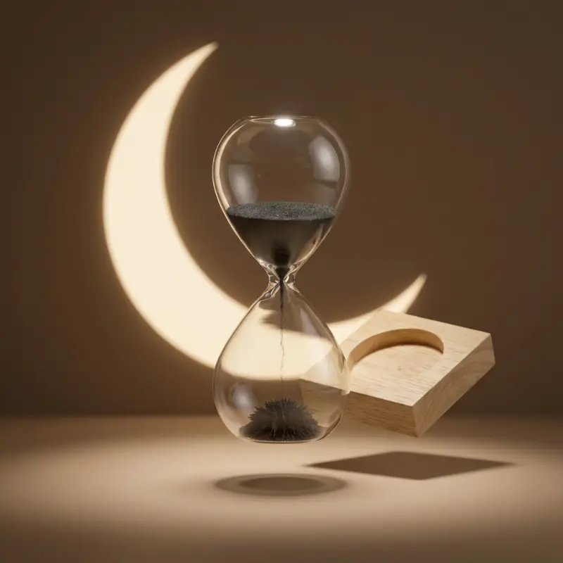Magnetic Sand Timer with Wooden Base