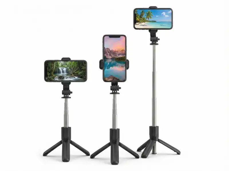 3-in-1 Mobile Tripod with Bluetooth Selfie Stick and Camera Shutter