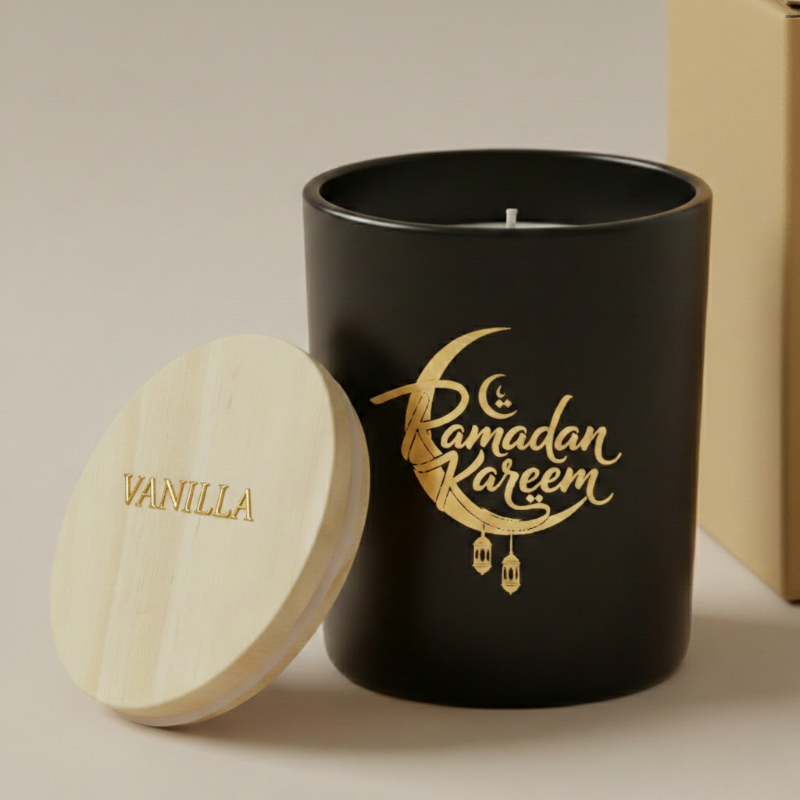 Vanilla Candle with Bamboo Lid