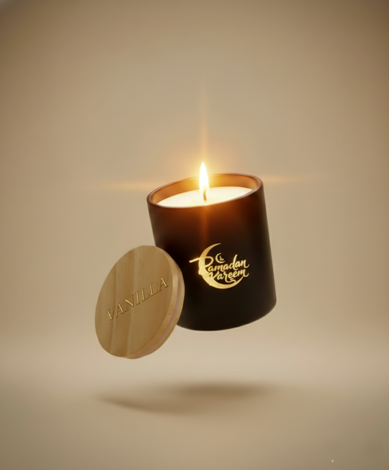 Vanilla Candle with Bamboo Lid