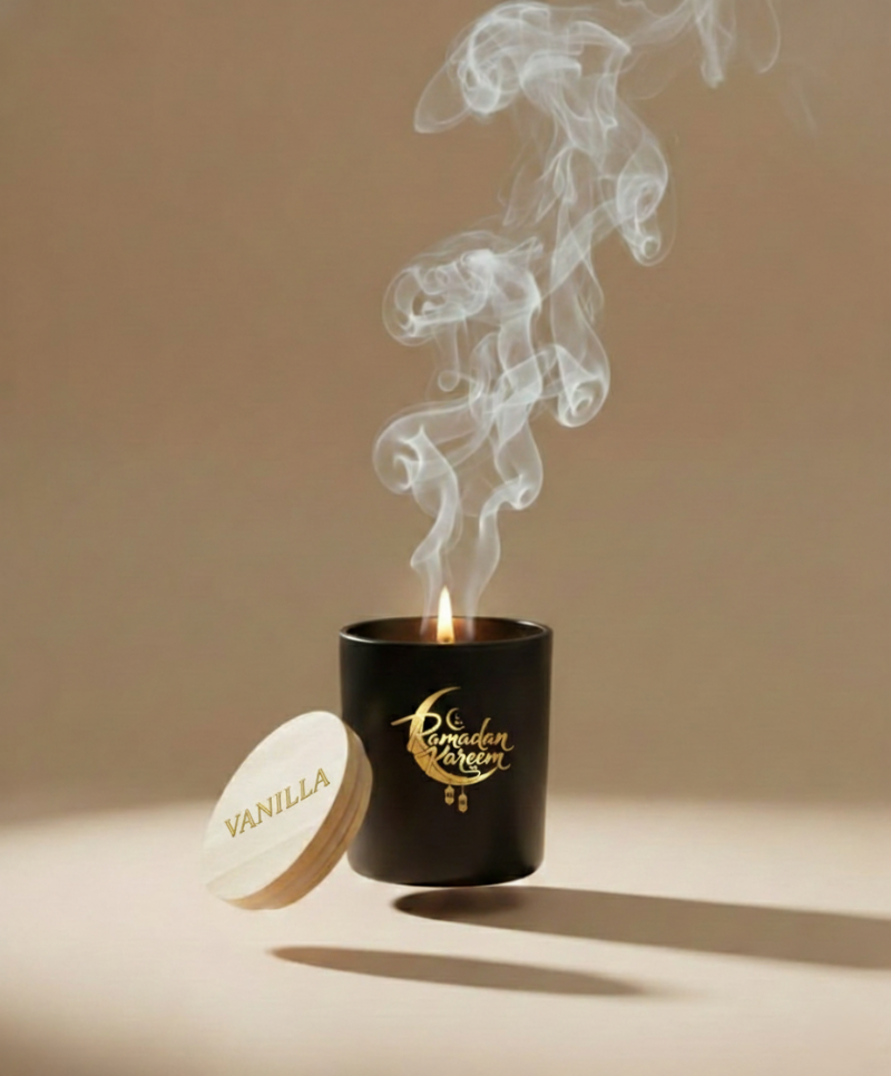 Vanilla Candle with Bamboo Lid