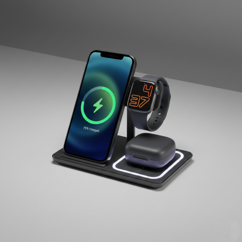 Foldable LightUp 3-in-1 Wireless Charging Station