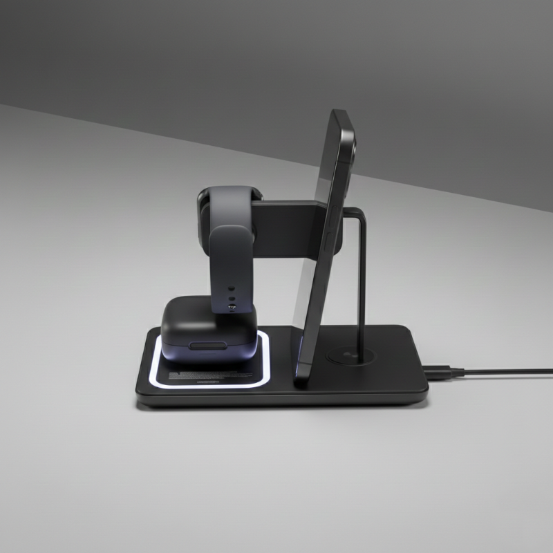 Foldable LightUp 3-in-1 Wireless Charging Station