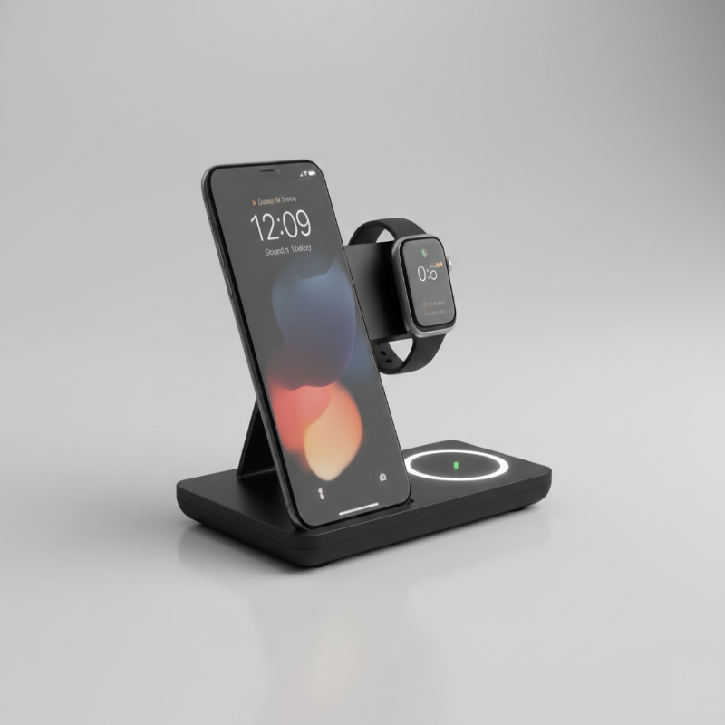 Foldable LightUp 3-in-1 Wireless Charging Station