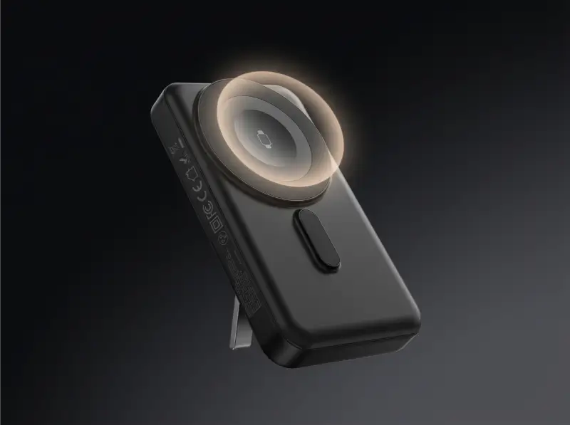 10000mAh Mag Wireless Powerbank with Inbuilt Cables