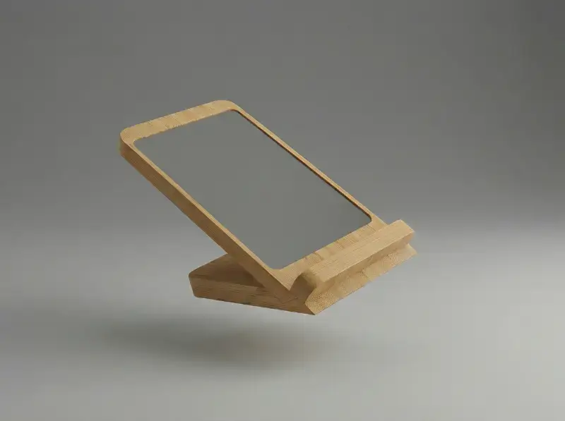 15W Eco-Friendly Bamboo Wireless Charger Stand