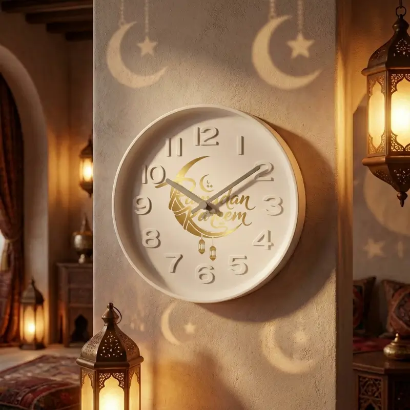 Round Analog Wall Clock in Matte Finish White Color