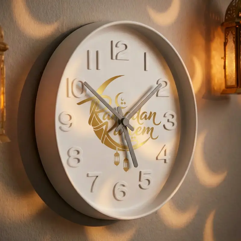 Round Analog Wall Clock in Matte Finish White Color