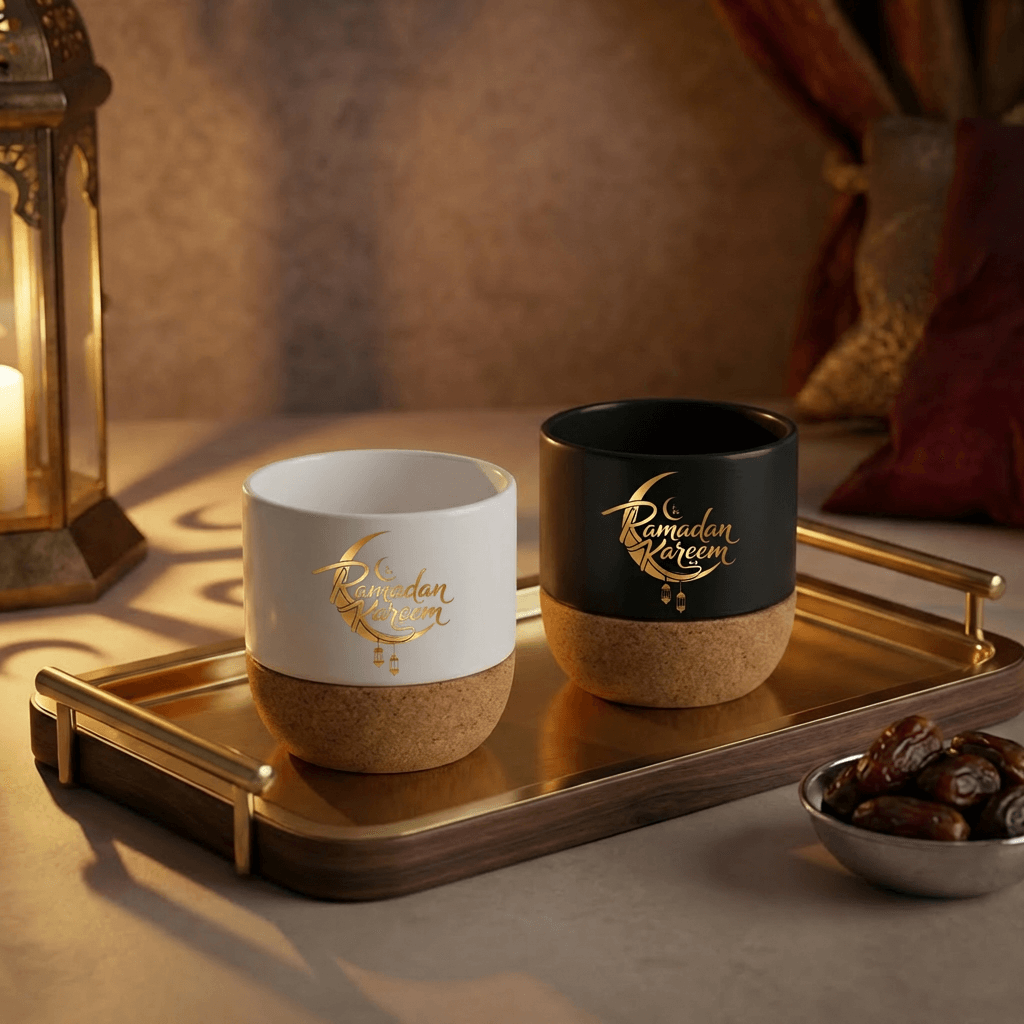 Ceramic Tea Cup with Cork Base