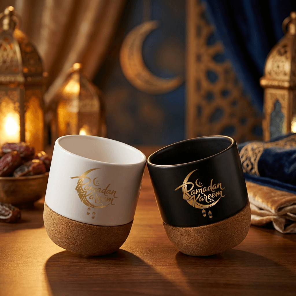 Ceramic Tea Cup with Cork Base