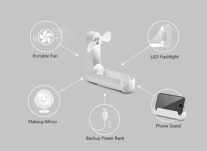 5-In-1 Powerbank Fan