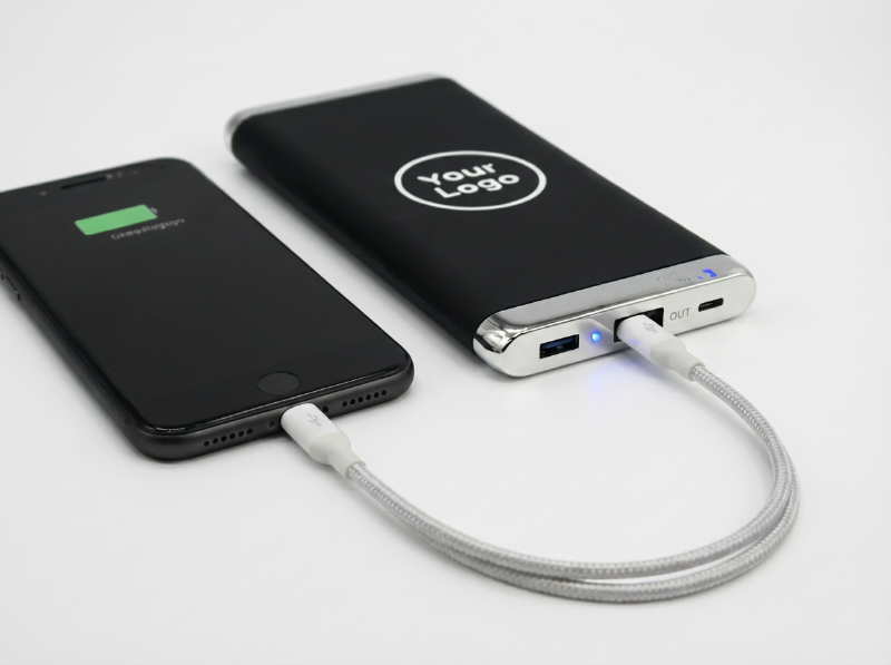 Slim Powerbank With Lightup Logo In UAE