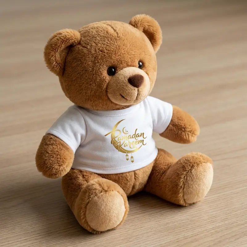 Customizable Teddy Bear Plush Toy with Printable T-Shirt
