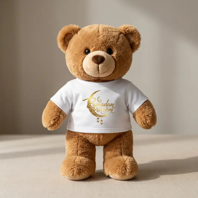 Customizable Teddy Bear Plush Toy with Printable T-Shirt