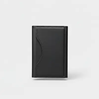 Slim PU Leather Card Holder with MagSafe Attachment