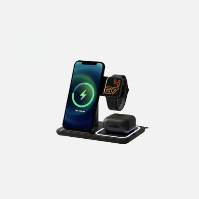 Foldable LightUp 3-in-1 Wireless Charging Station