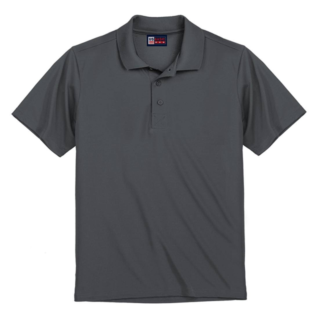 US BASIC Micro Fabric Unisex Polo T-Shirt - Grey
