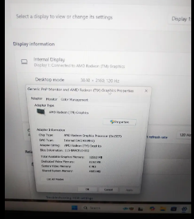 DELL 12th-GEN Ryzen 5 120Hz 4K Display 4GB dedicated AMD Graphic CARD