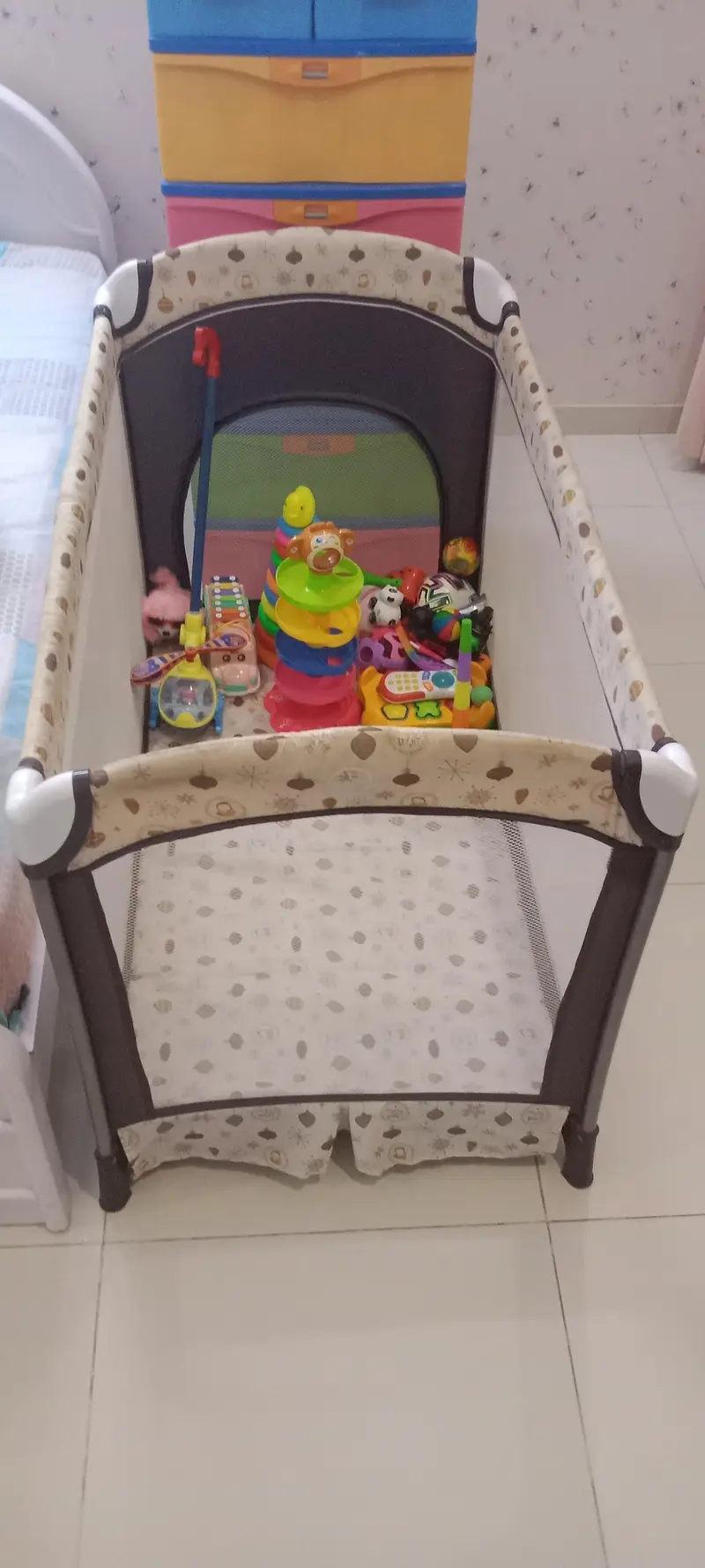 Baby Cot & Drop Side Play Pen