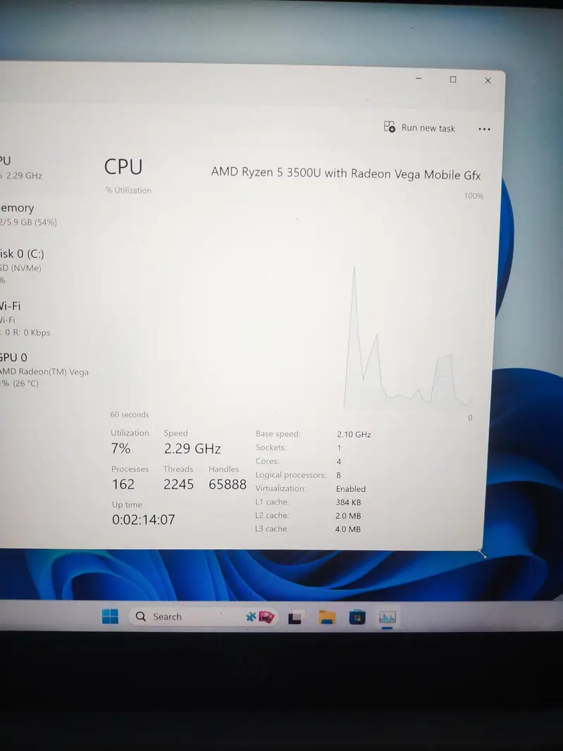 HP Ryzen 5=Core i7 10th GEN 15.6" inch LED 4K Display 2GB AMD Graphic