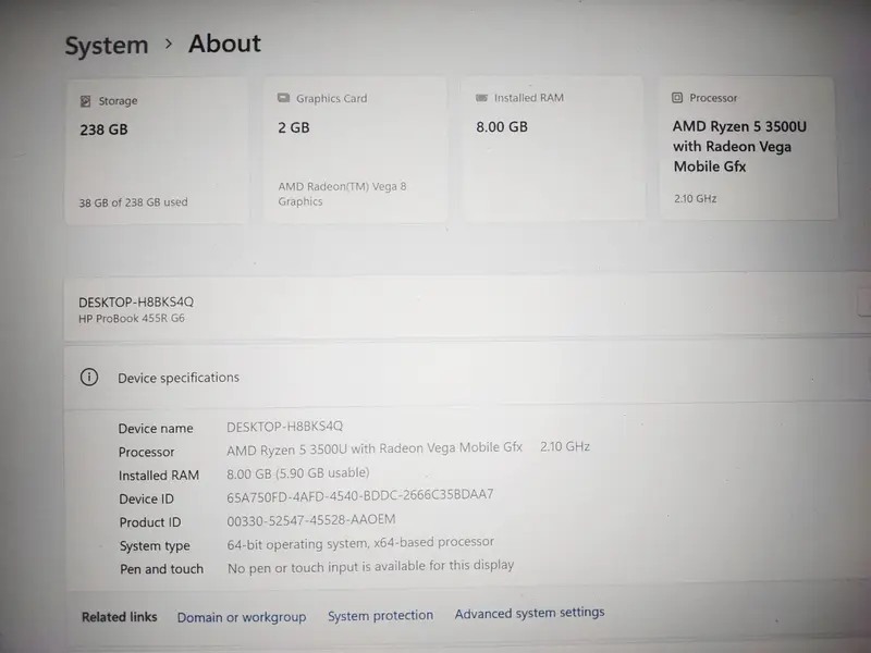 HP Ryzen 5=Core i7 10th GEN 15.6" inch LED 4K Display 2GB AMD Graphic