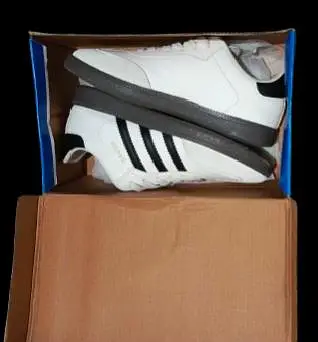 Adidas Samba White with Black Stripes - Size 41