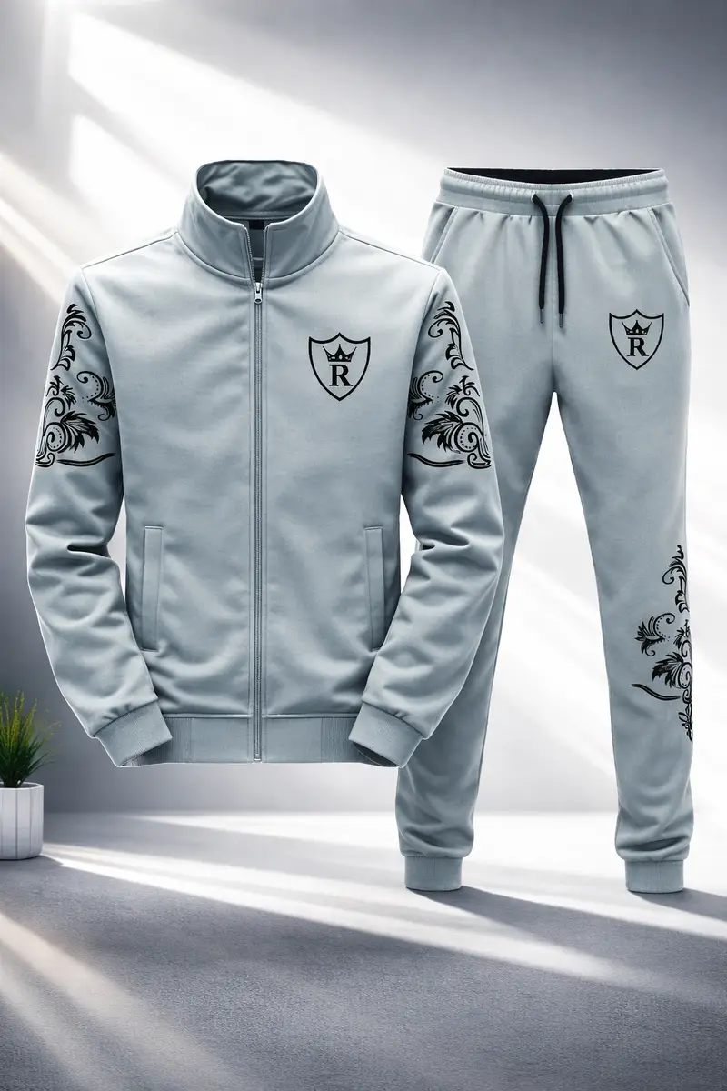 2 Pcs Men’s Fleece Zipper Track Suit
