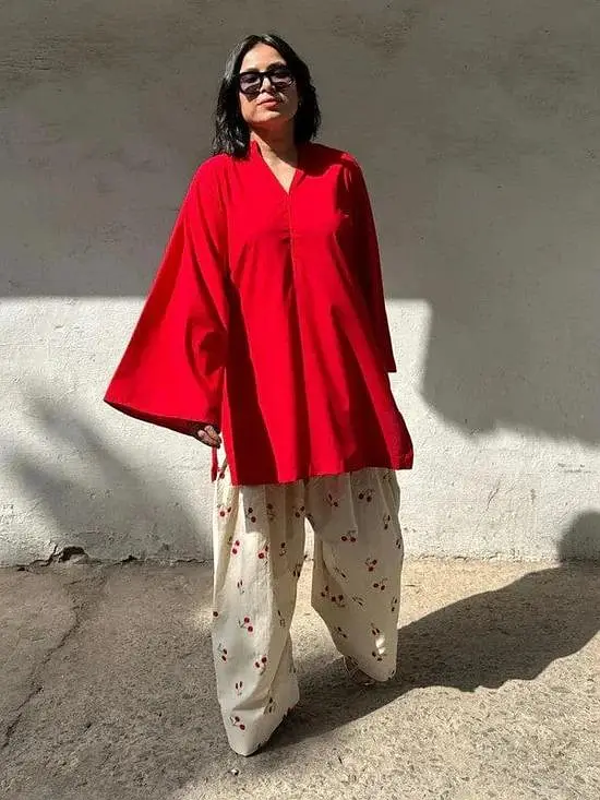 LAL PARI EMBROIDERD 2PC (Stitched suit)