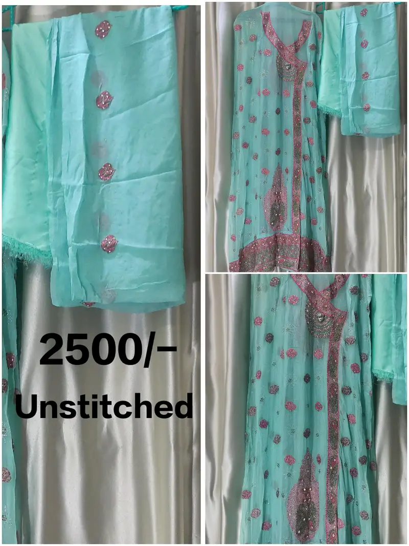 Stitched Piece Fancy Embroidered Chiffon Suit for ladies