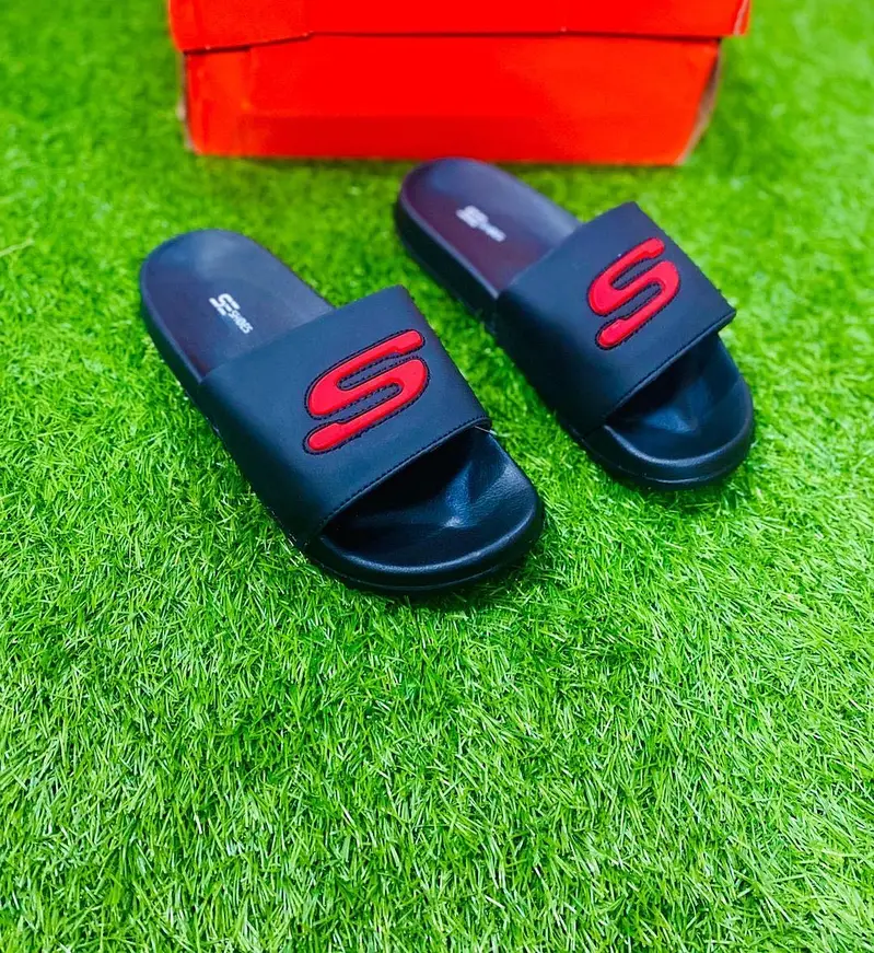 Men's blue Rubber slide slippers Best Quality